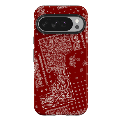Paisley Crimson Printed Phone Cases Google Pixel 10 Pro XL / Armoured by The Dairy - The Dairy