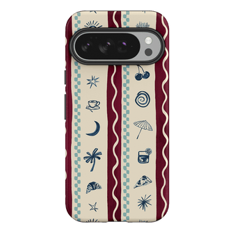 Summer Snacks Burgundy Printed Phone Cases Google Pixel 10 Pro XL / Armoured by Charlie Taylor - The Dairy