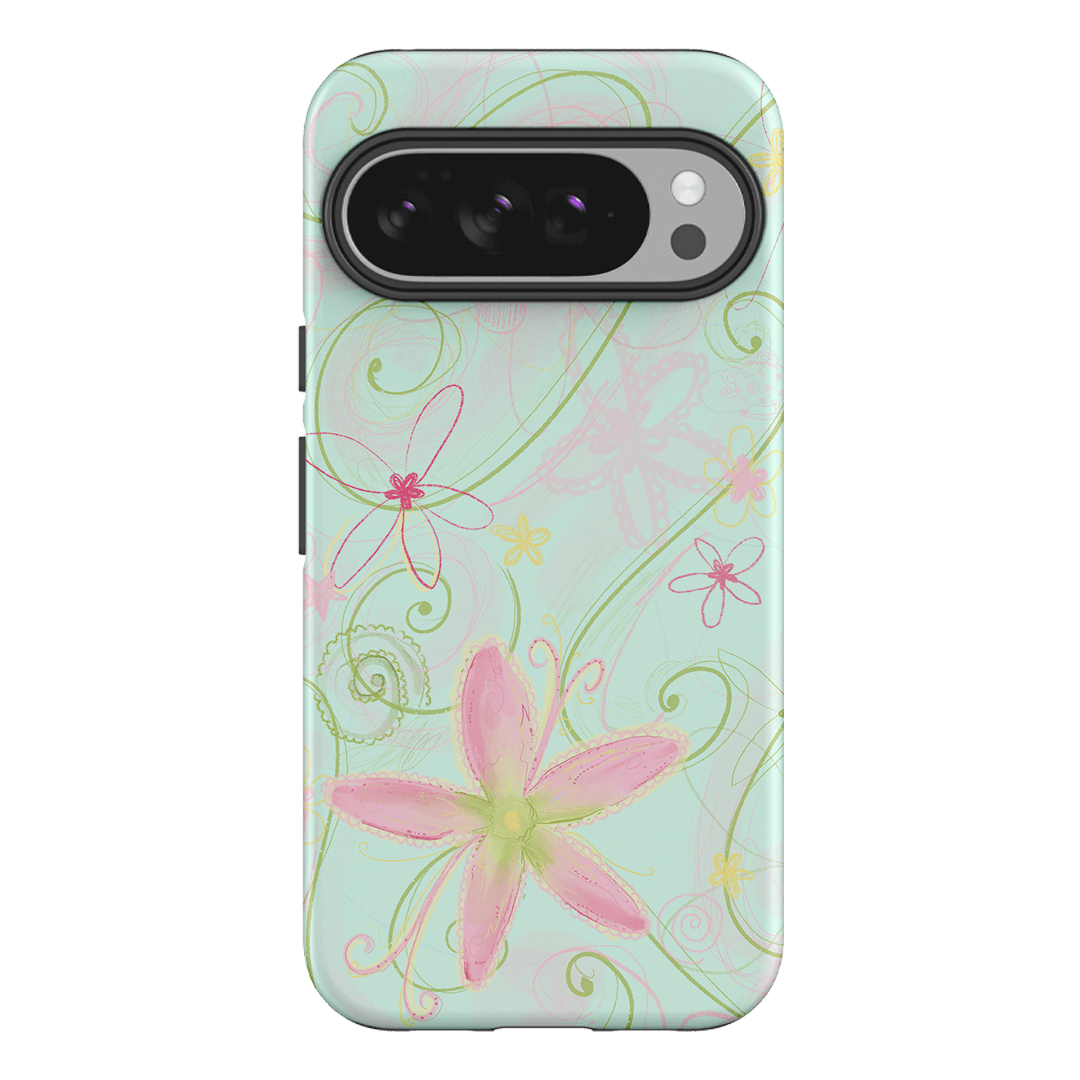Swirl Blue Printed Phone Cases Google Pixel 10 Pro XL / Armoured by Kayla Carr - The Dairy