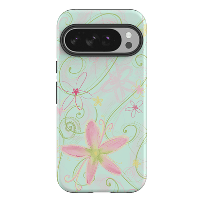 Swirl Blue Printed Phone Cases Google Pixel 10 Pro XL / Armoured by Kayla Carr - The Dairy