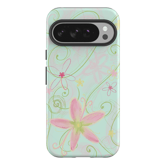 Swirl Blue Printed Phone Cases Google Pixel 10 Pro XL / Armoured by Kayla Carr - The Dairy