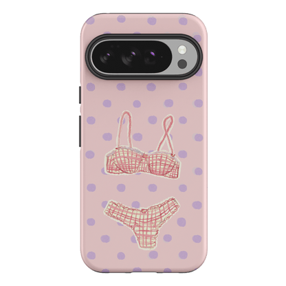 Vintage Gingham Printed Phone Cases Google Pixel 10 Pro XL / Armoured by Kayla Carr - The Dairy