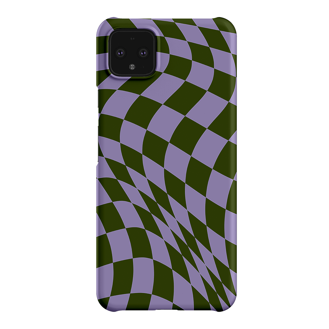 Wavy Check Forest on Lilac Matte Case Matte Phone Cases Google Pixel 4XL / Snap by The Dairy - The Dairy