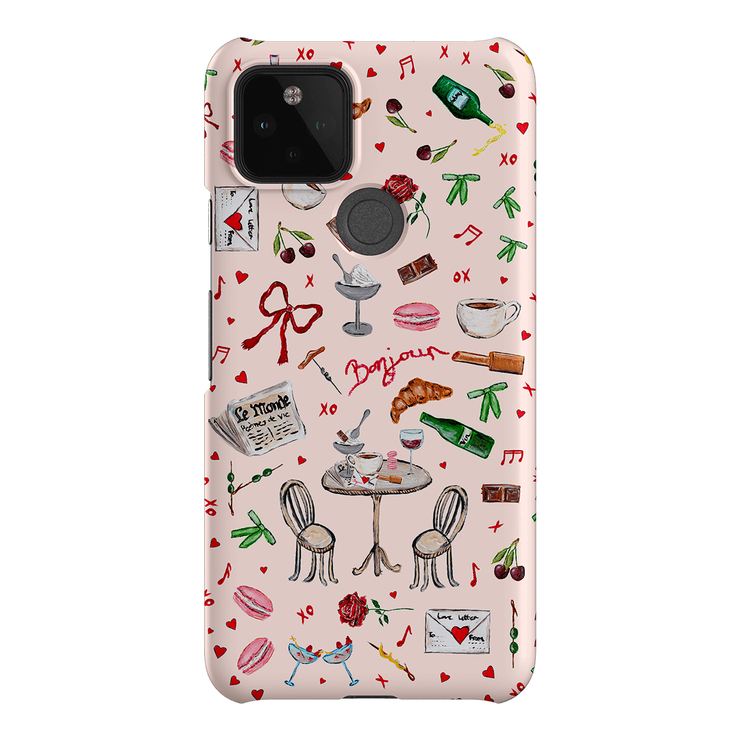 Bonjour Printed Phone Cases Google Pixel 5 / Snap by BG. Studio - The Dairy