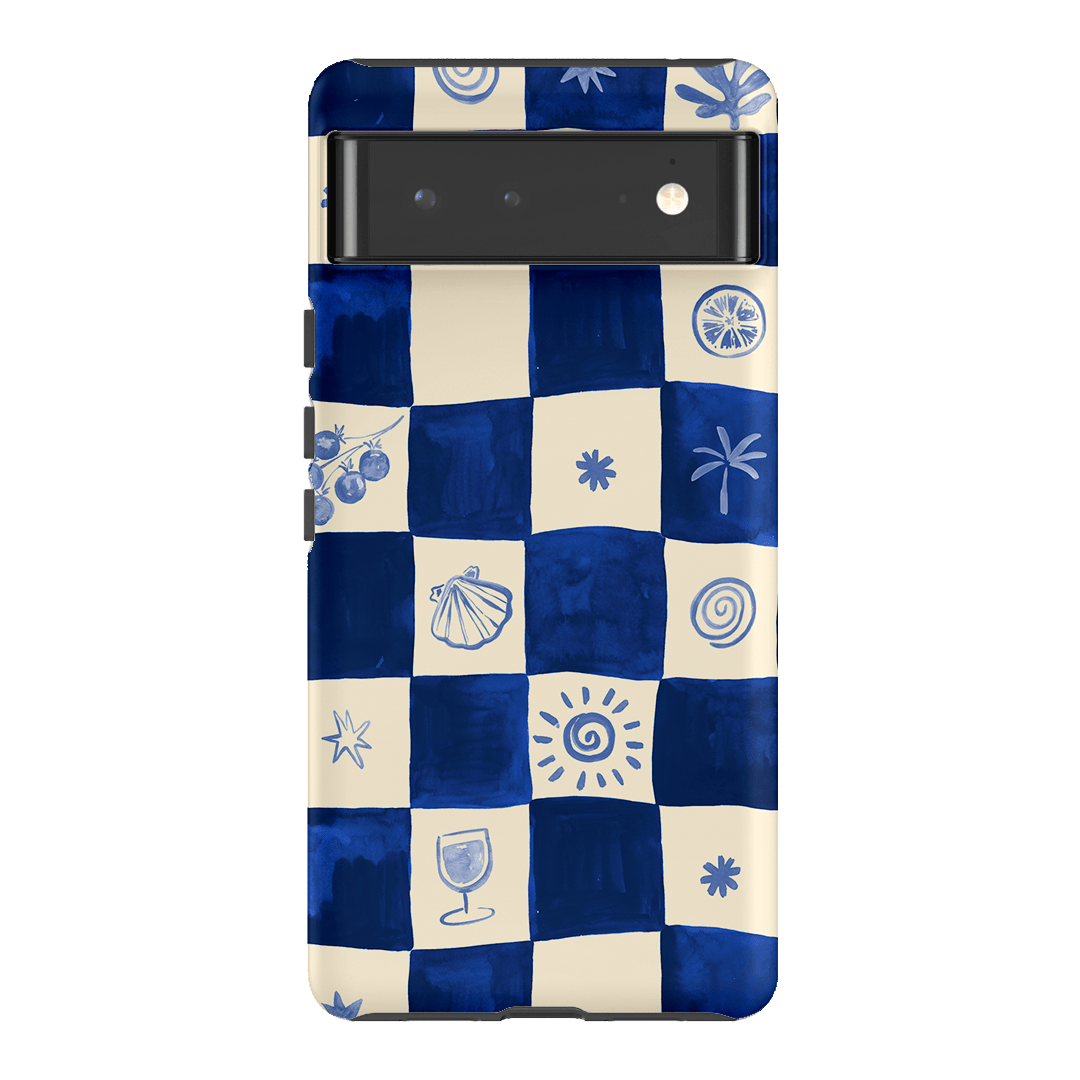 Afternoon Mezze Azure Printed Phone Cases Google Pixel 6 / Armoured by Charlie Taylor - The Dairy