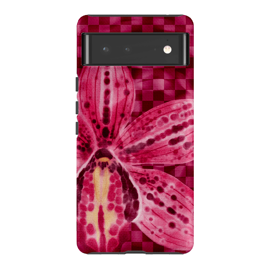 Check Orchid Printed Phone Cases Google Pixel 6 / Armoured by Sally Hungerford - The Dairy