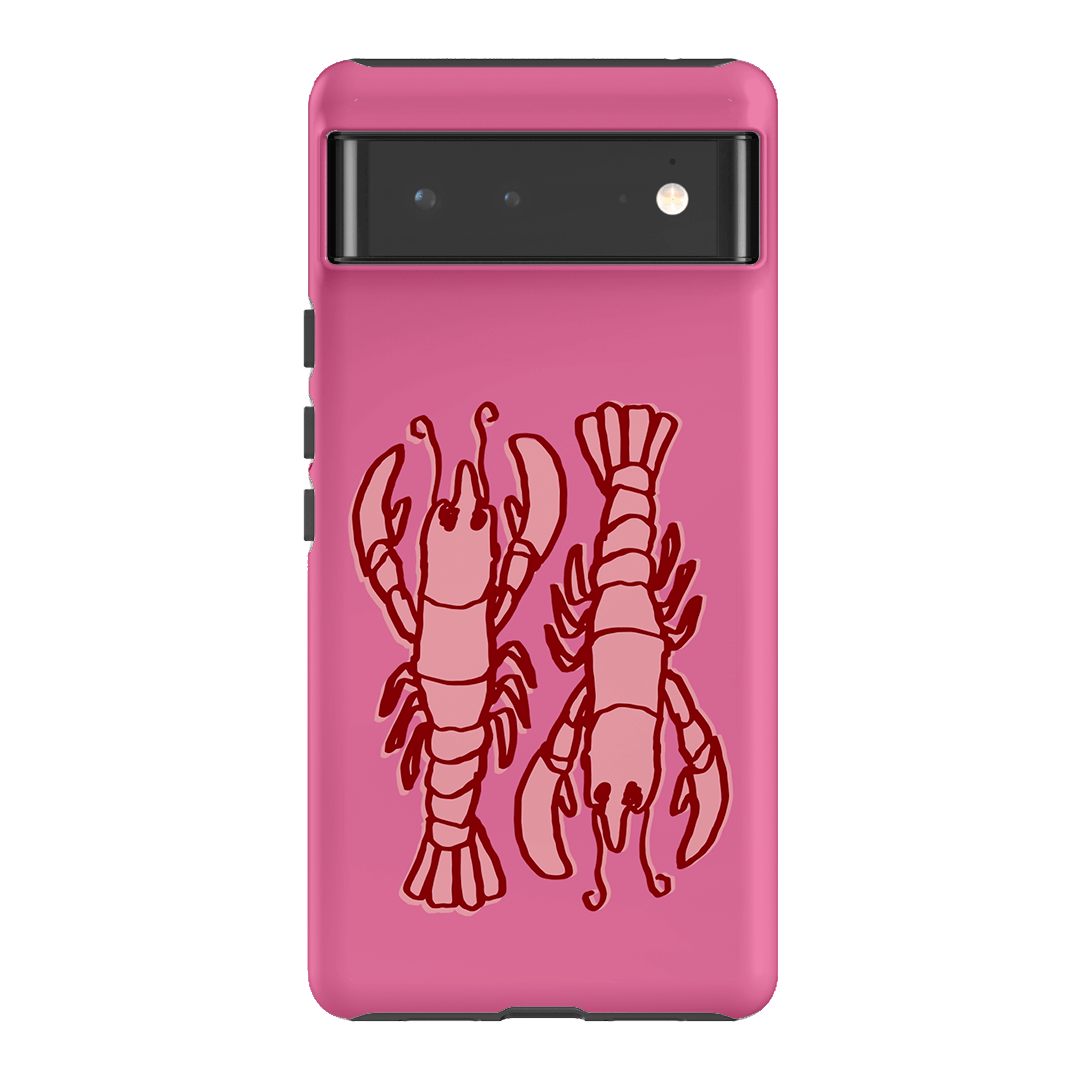 Lobster Love Pink Printed Phone Cases Google Pixel 6 / Armoured by The Dairy - The Dairy