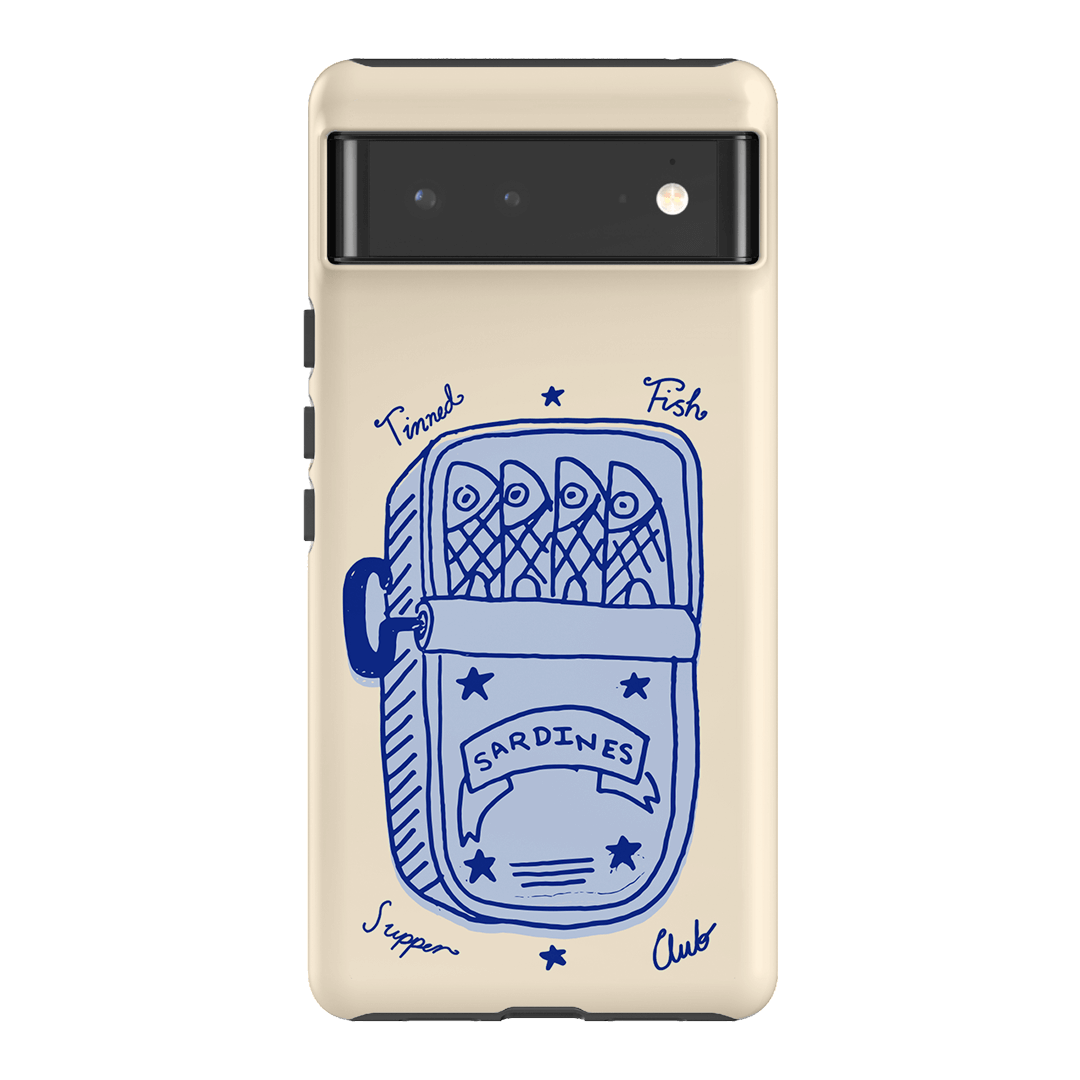 Sardine Social Blue Printed Phone Cases Google Pixel 6 / Armoured by The Dairy - The Dairy