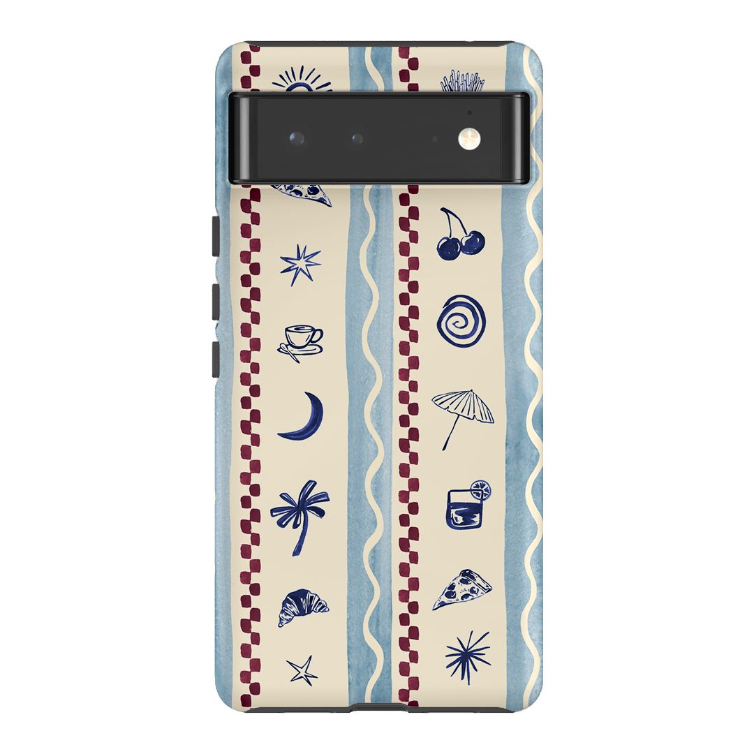 Summer Snacks Blue Printed Phone Cases Google Pixel 6 / Armoured by Charlie Taylor - The Dairy