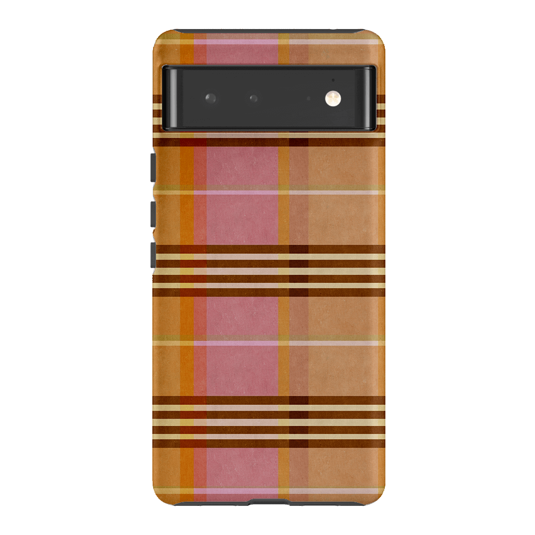Peachy Plaid Printed Phone Cases Google Pixel 6 / Armoured by Fenton & Fenton - The Dairy