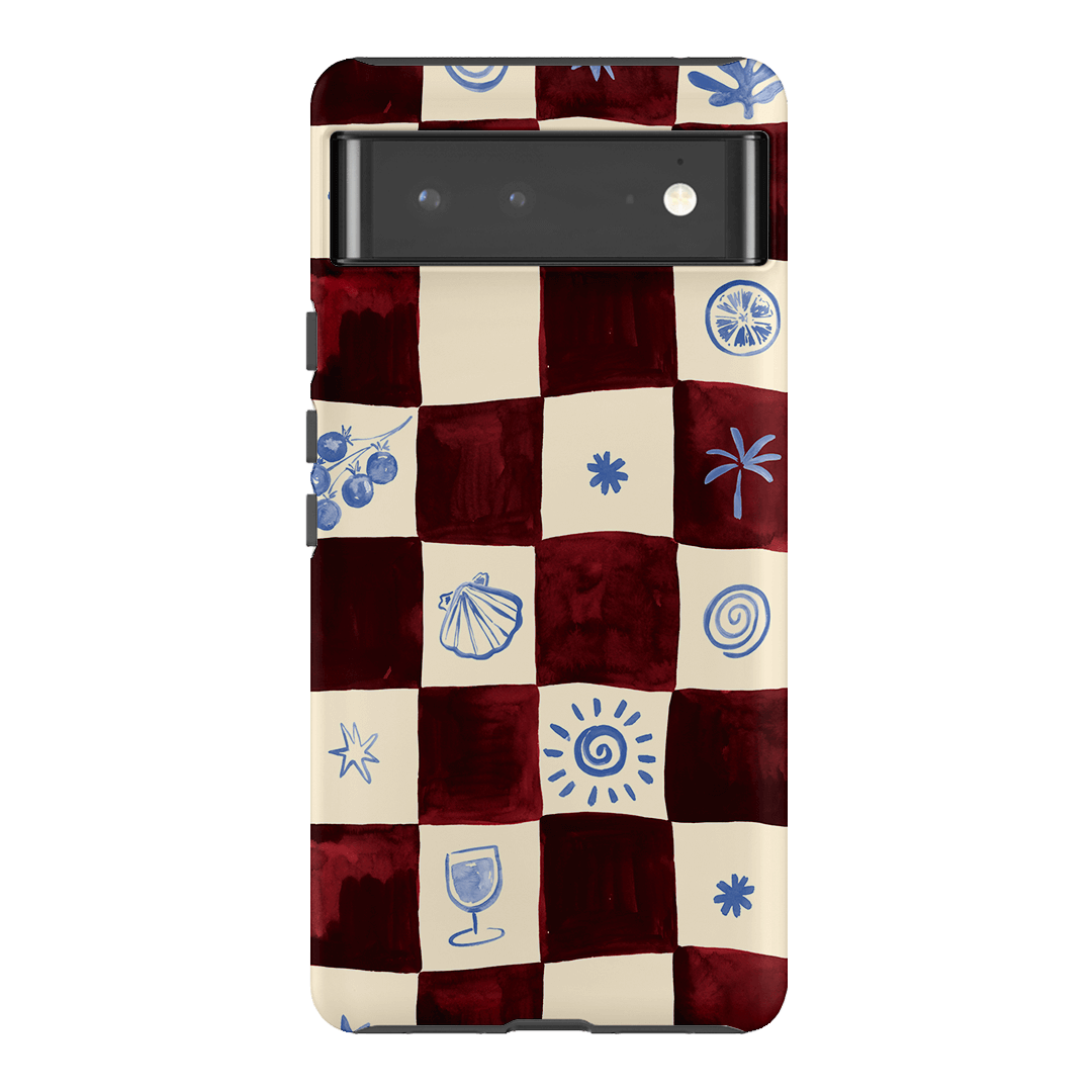 Afternoon Mezze Maroon Printed Phone Cases Google Pixel 6 Pro / Armoured by Charlie Taylor - The Dairy