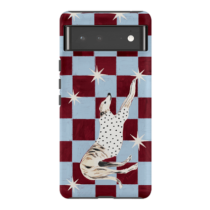 Check Greyhound Blue Printed Phone Cases Google Pixel 6 Pro / Armoured by Lisa Hu - The Dairy