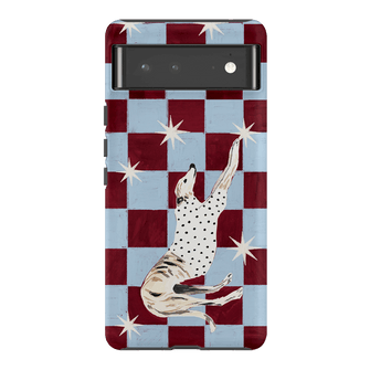 Check Greyhound Blue Printed Phone Cases Google Pixel 6 Pro / Armoured by Lisa Hu - The Dairy