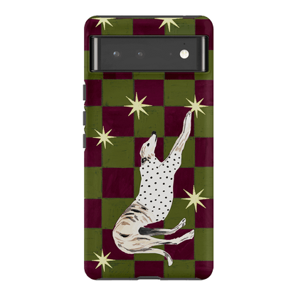 Check Greyhound Green Printed Phone Cases Google Pixel 6 Pro / Armoured by Lisa Hu - The Dairy
