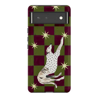 Check Greyhound Green Printed Phone Cases Google Pixel 6 Pro / Armoured by Lisa Hu - The Dairy