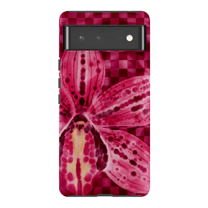 Check Orchid Printed Phone Cases Google Pixel 6 Pro / Armoured by Sally Hungerford - The Dairy