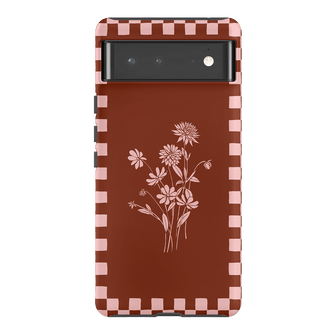 Dahlia Check Printed Phone Cases Google Pixel 6 Pro / Armoured by Typoflora - The Dairy