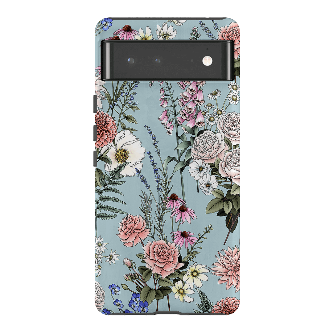 Garden Party Blue Printed Phone Cases Google Pixel 6 Pro / Armoured by Typoflora - The Dairy