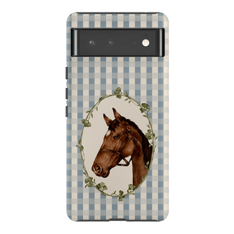 Gingham Horse Printed Phone Cases Google Pixel 6 Pro / Armoured by Kasiags Art - The Dairy