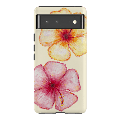 Hibiscus Flower Yellow Printed Phone Cases Google Pixel 6 Pro / Armoured by BG. Studio - The Dairy