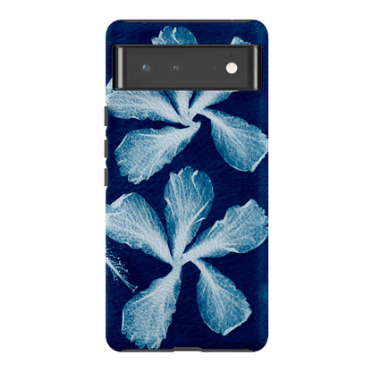 Hibiscus Cyanotype Printed Phone Cases Google Pixel 6 Pro / Armoured by Sally Hungerford - The Dairy