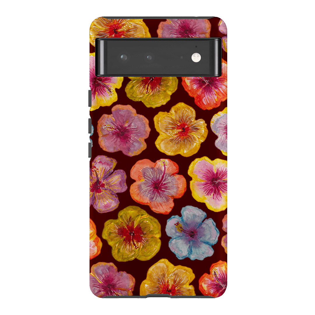 Hibiscus Holiday Rouge Printed Phone Cases Google Pixel 6 Pro / Armoured by BG. Studio - The Dairy