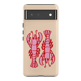 Lobster Love Peach Printed Phone Cases Google Pixel 6 Pro / Armoured by The Dairy - The Dairy