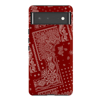 Paisley Crimson Printed Phone Cases Google Pixel 6 Pro / Armoured by The Dairy - The Dairy
