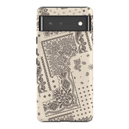 Paisley Ecru Printed Phone Cases Google Pixel 6 Pro / Armoured by The Dairy - The Dairy