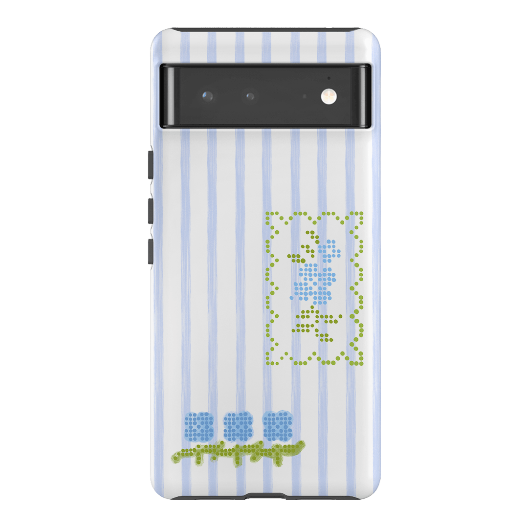 Patchwork Blue Printed Phone Cases Google Pixel 6 Pro / Armoured by Kayla Carr - The Dairy
