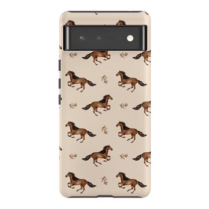 Running Horse Printed Phone Cases Google Pixel 6 Pro / Armoured by Kasiags Art - The Dairy