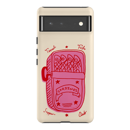 Sardine Social Red Printed Phone Cases Google Pixel 6 Pro / Armoured by The Dairy - The Dairy