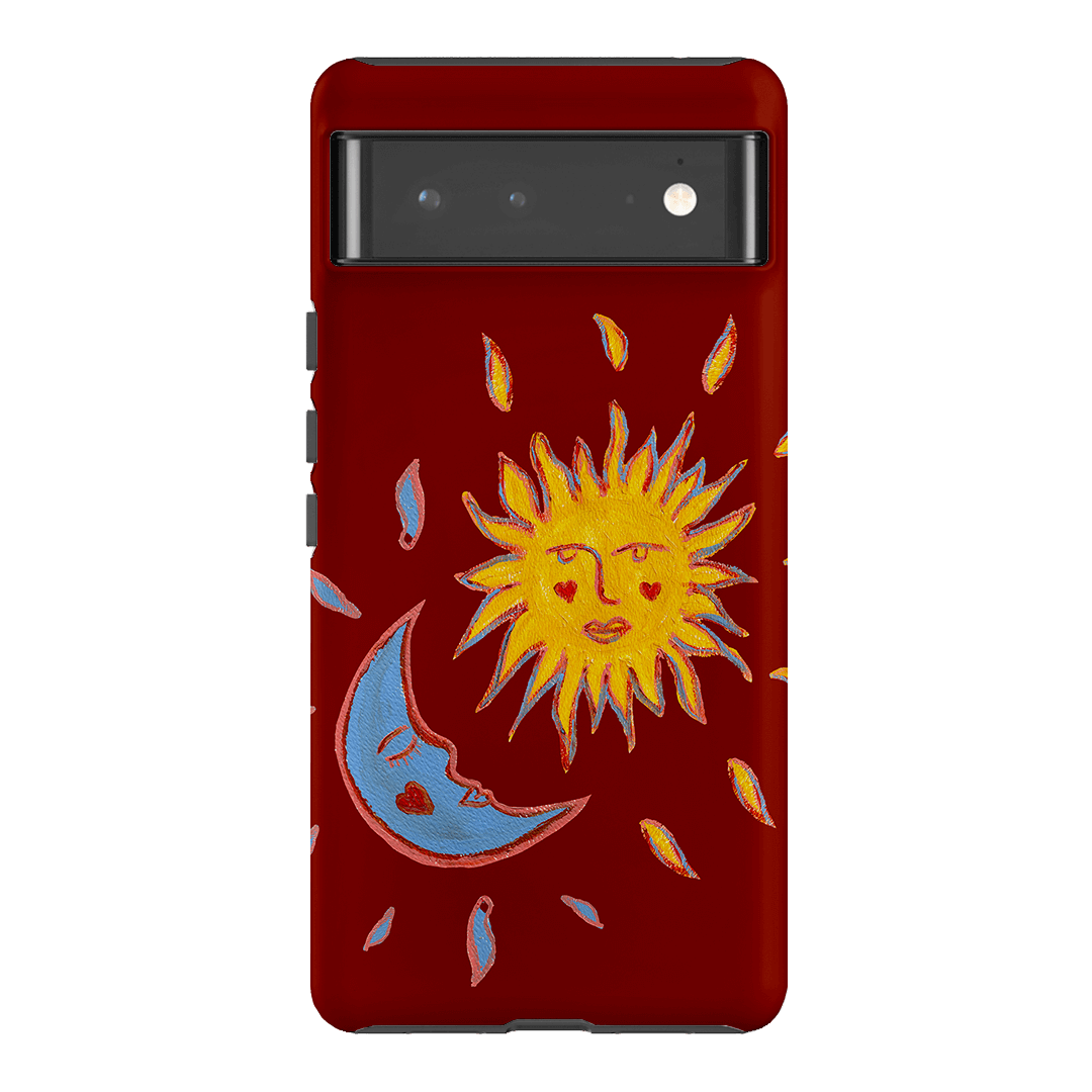 Sun & Moon Red Printed Phone Cases Google Pixel 6 Pro / Armoured by BG. Studio - The Dairy