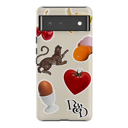 Sunday Stickers Cream Printed Phone Cases Google Pixel 6 Pro / Armoured by Desmond & Dempsey - The Dairy