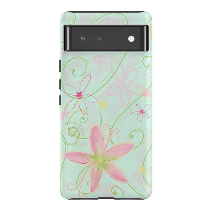 Swirl Blue Printed Phone Cases Google Pixel 6 Pro / Armoured by Kayla Carr - The Dairy