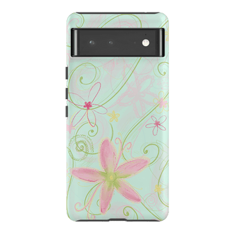 Swirl Blue Printed Phone Cases Google Pixel 6 Pro / Armoured by Kayla Carr - The Dairy