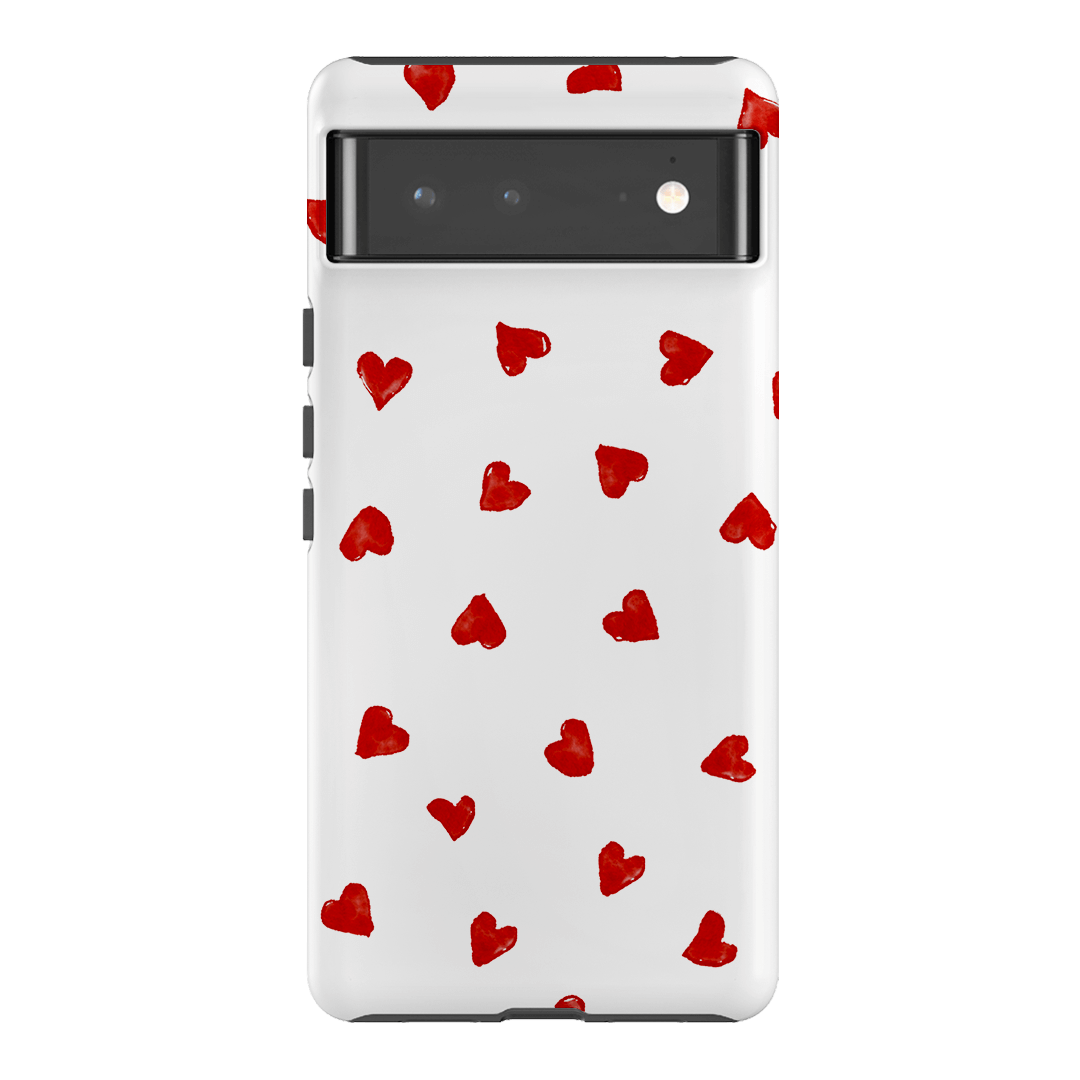 Love Hearts Printed Phone Cases Google Pixel 6 Pro / Armoured by Oak Meadow - The Dairy