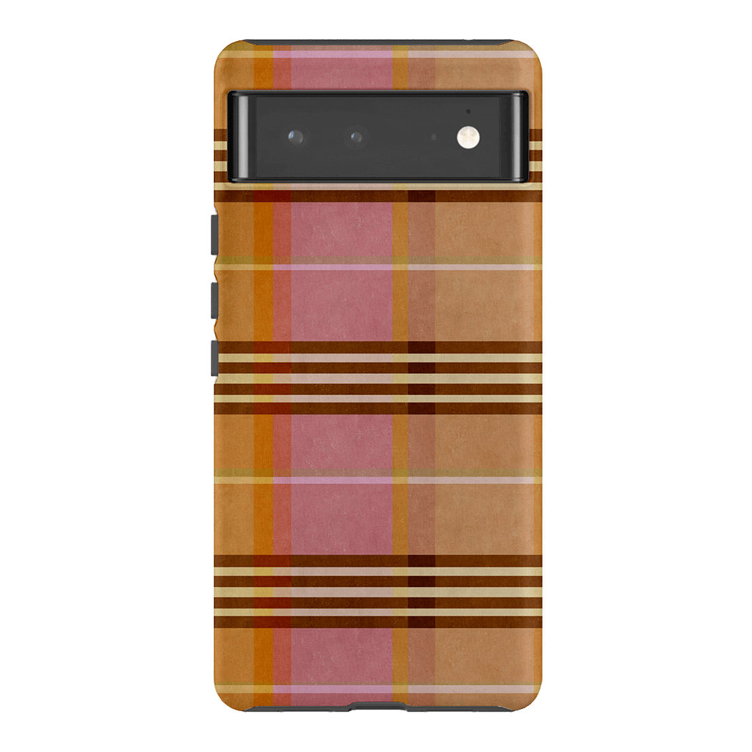Peachy Plaid Printed Phone Cases Google Pixel 6 Pro / Armoured by Fenton & Fenton - The Dairy