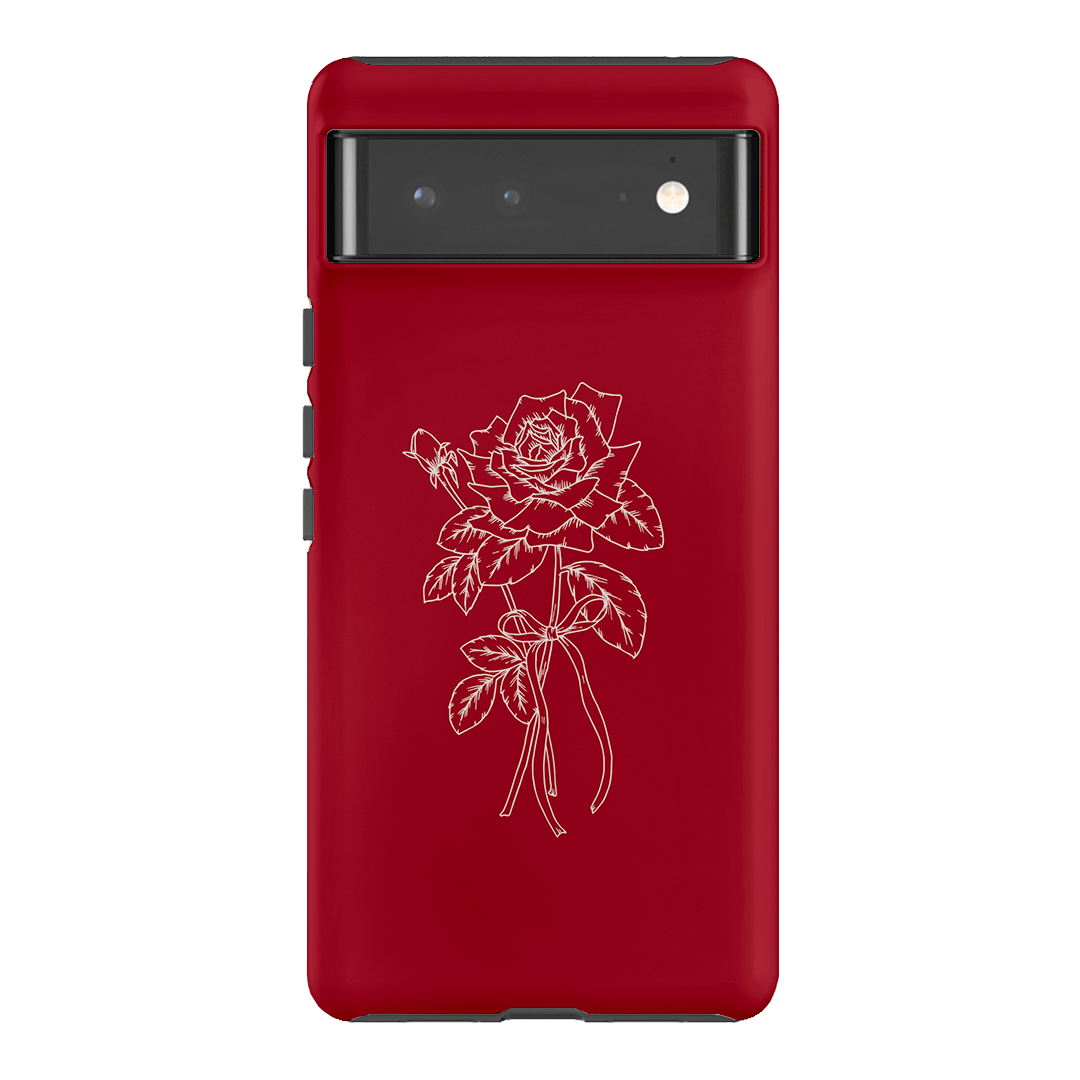 Red Rose Printed Phone Cases Google Pixel 6 Pro / Armoured by Typoflora - The Dairy