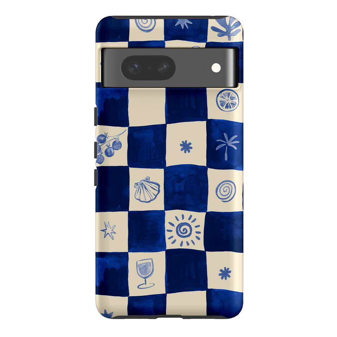 Afternoon Mezze Azure Printed Phone Cases Google Pixel 7 / Armoured by Charlie Taylor - The Dairy