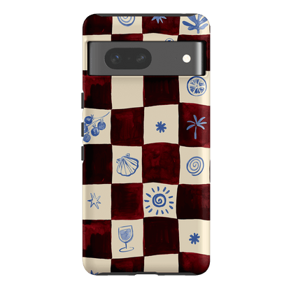 Afternoon Mezze Maroon Printed Phone Cases Google Pixel 7 / Armoured by Charlie Taylor - The Dairy