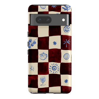 Afternoon Mezze Maroon Printed Phone Cases Google Pixel 7 / Armoured by Charlie Taylor - The Dairy
