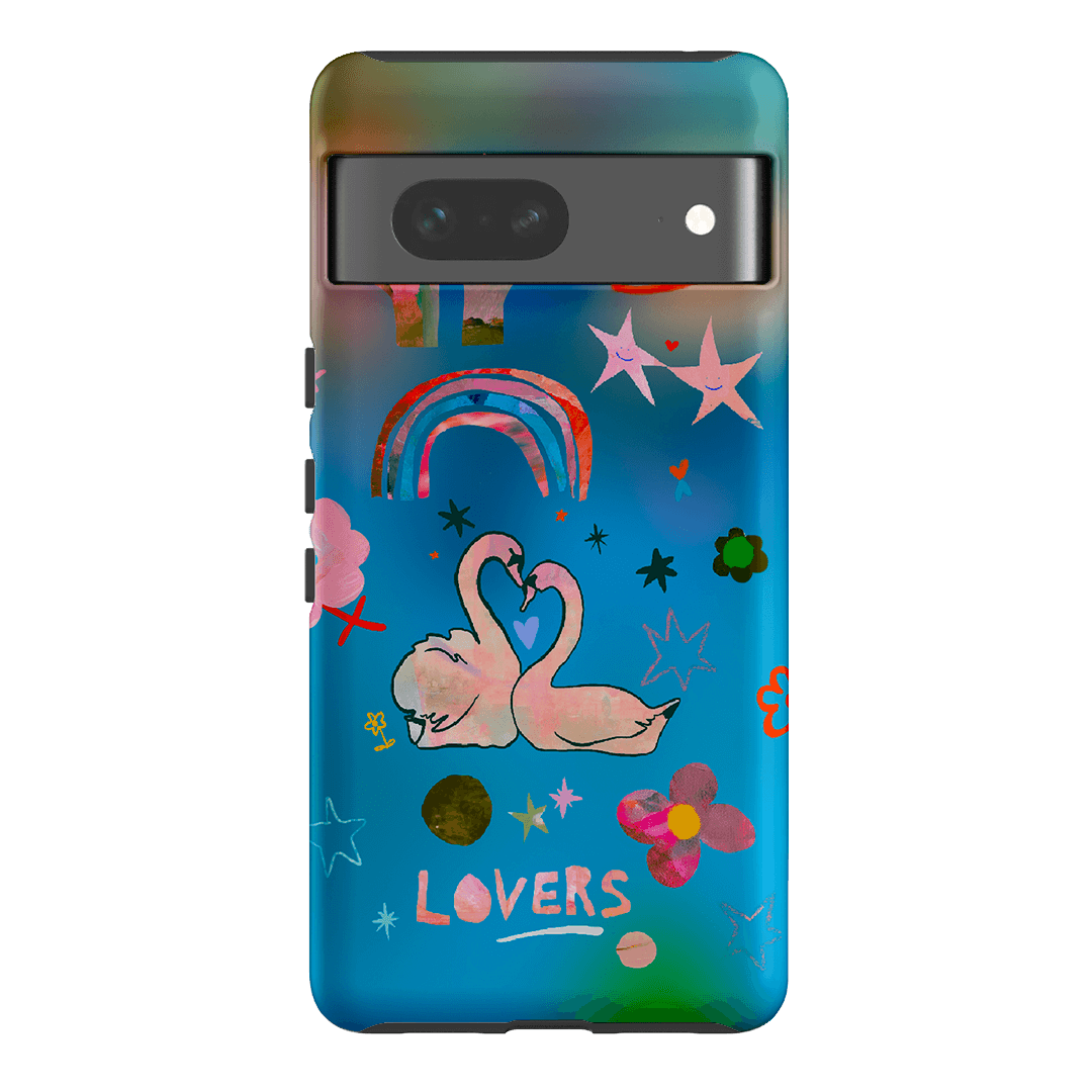 Blue Swan Printed Phone Cases Google Pixel 7 / Armoured by Kate Eliza - The Dairy