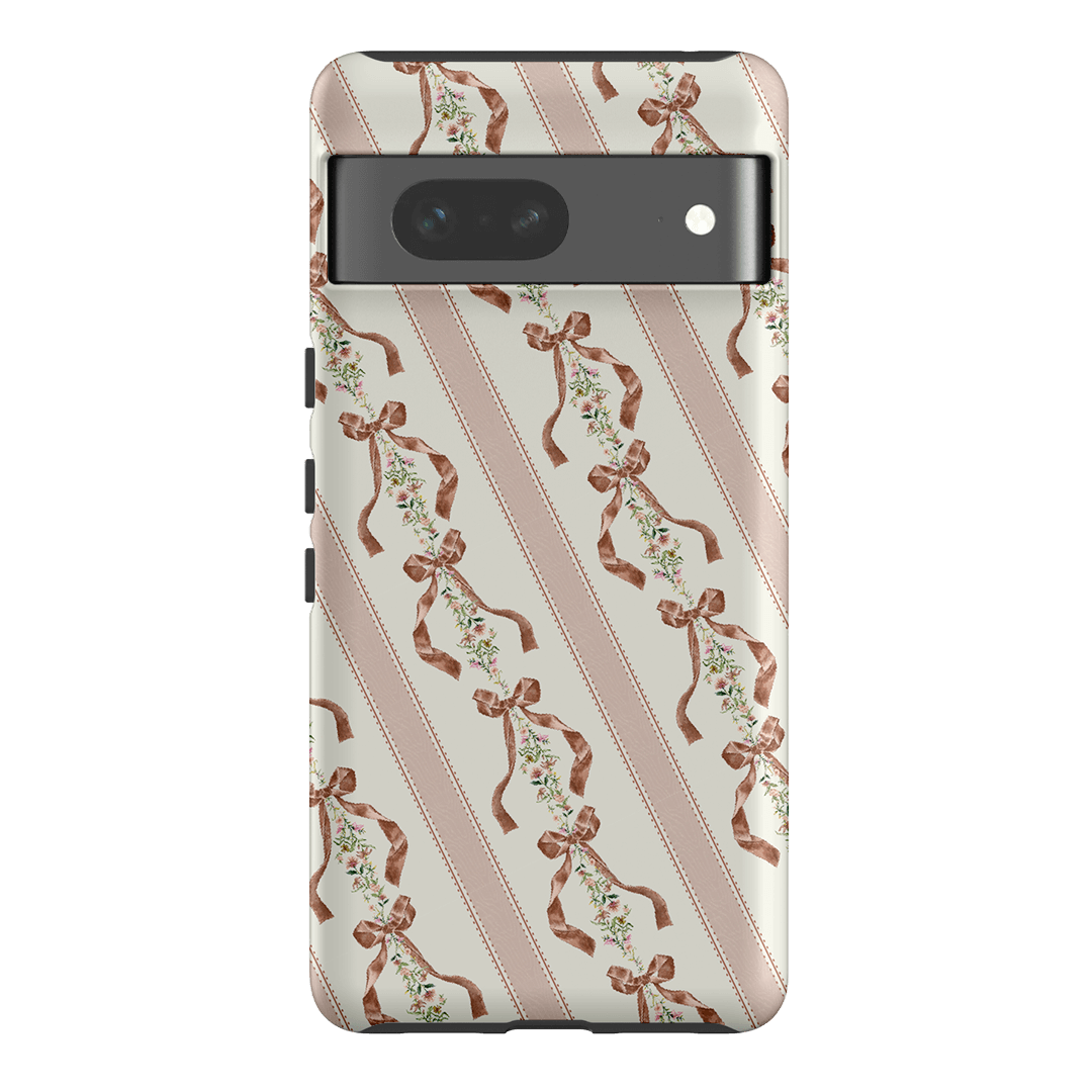 Bow Stripe Printed Phone Cases Google Pixel 7 / Armoured by Veronica Tucker - The Dairy