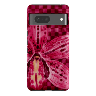 Check Orchid Printed Phone Cases Google Pixel 7 / Armoured by Sally Hungerford - The Dairy