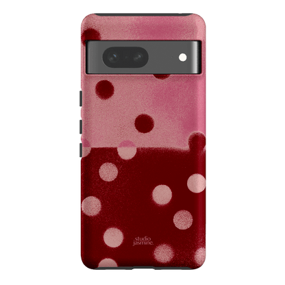 Cherry Polka Dot Printed Phone Cases Google Pixel 7 / Armoured by Jasmine Dowling - The Dairy