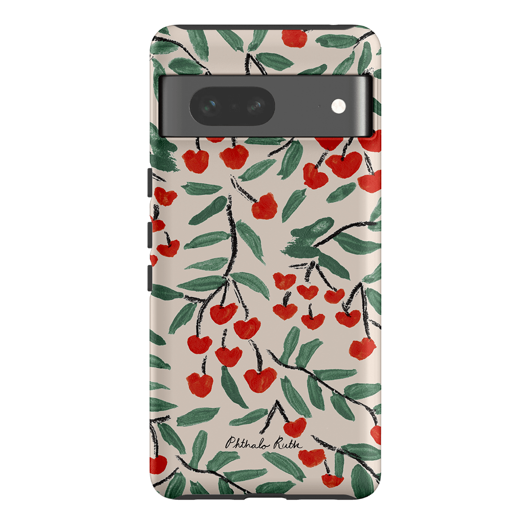 Cherry Love Printed Phone Cases Google Pixel 7 / Armoured by Phthalo Ruth - The Dairy