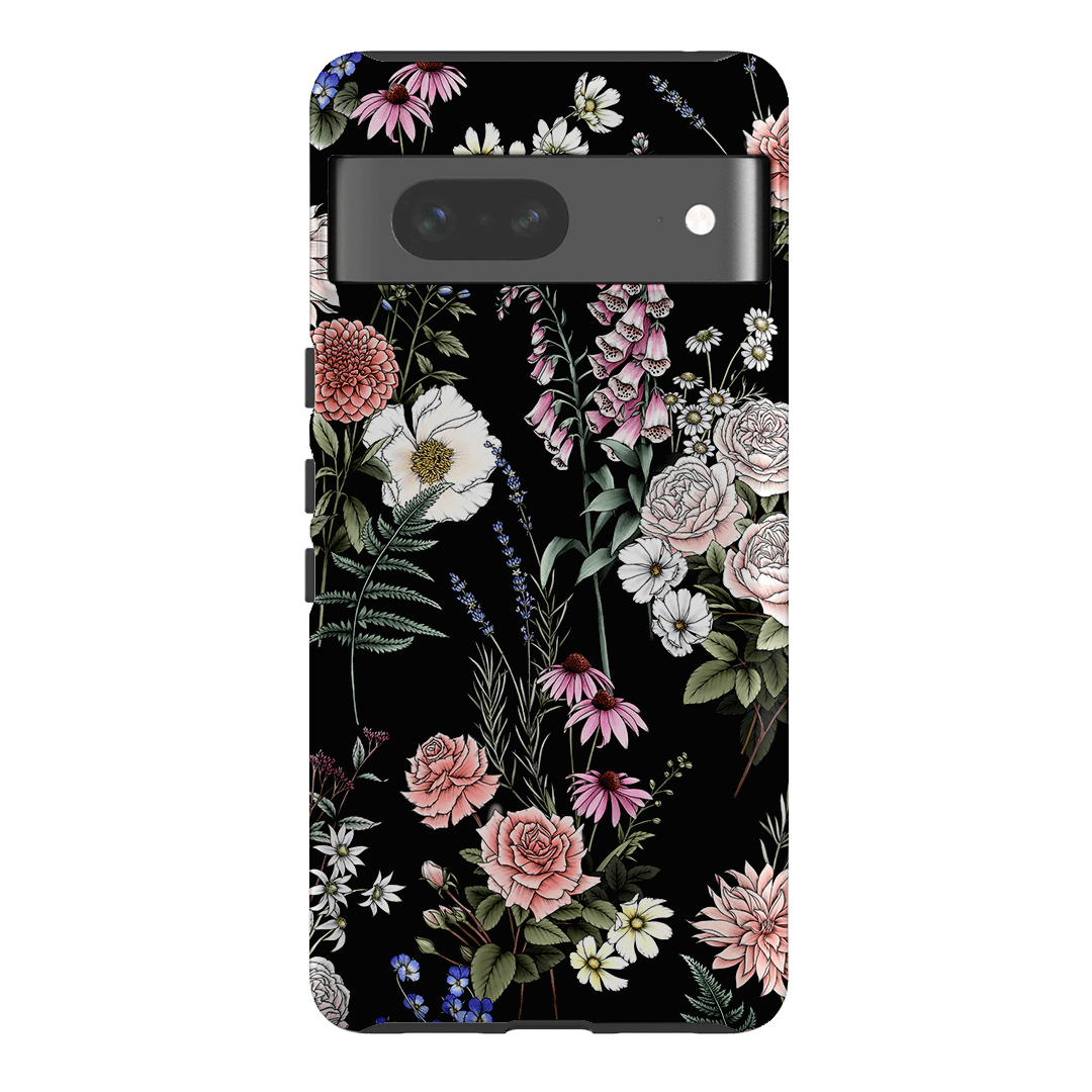 Garden Party Noir Printed Phone Cases Google Pixel 7 / Armoured by Typoflora - The Dairy