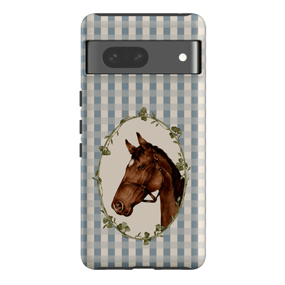 Gingham Horse Printed Phone Cases Google Pixel 7 / Armoured by Kasiags Art - The Dairy