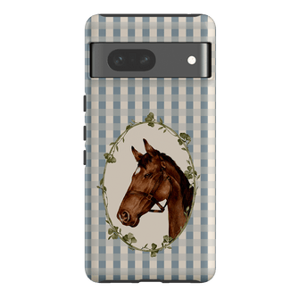 Gingham Horse Printed Phone Cases Google Pixel 7 / Armoured by Kasiags Art - The Dairy